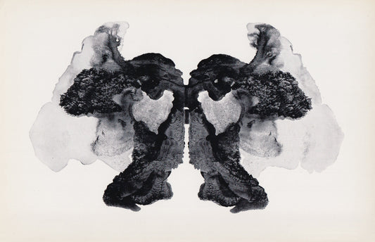 1958 HOLTZMAN INKBLOT TEST Card - Inkblot Test Print - Psychology Wall Art - Psychiatry Wall Art - Inkblot Wall Art - 8.5 x 5.5 Inches