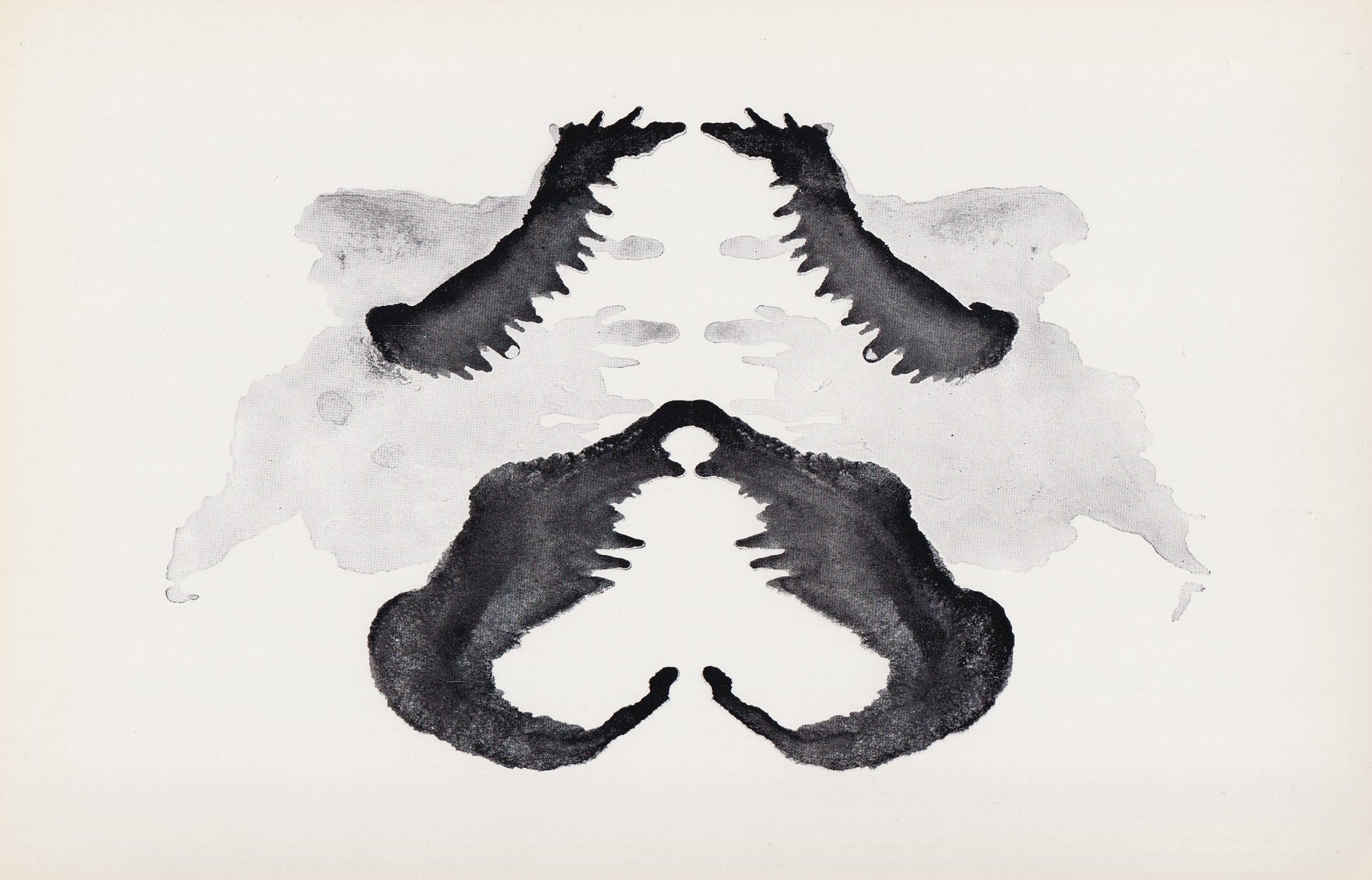 1958 HOLTZMAN INKBLOT TEST Card - Inkblot Test Print - Psychology Wall Art - Psychiatry Wall Art - Inkblot Wall Art - 8.5 x 5.5 Inches