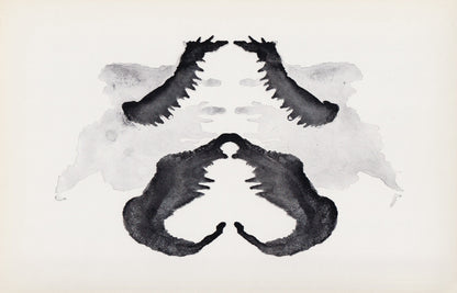 1958 HOLTZMAN INKBLOT TEST Card - Inkblot Test Print - Psychology Wall Art - Psychiatry Wall Art - Inkblot Wall Art - 8.5 x 5.5 Inches