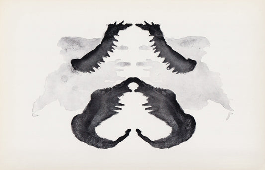 1958 HOLTZMAN INKBLOT TEST Card - Inkblot Test Print - Psychology Wall Art - Psychiatry Wall Art - Inkblot Wall Art - 8.5 x 5.5 Inches