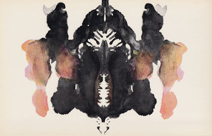 1958 HOLTZMAN INKBLOT TEST Card - Inkblot Test Print - Psychology Wall Art - Psychiatry Wall Art - Inkblot Wall Art - 8.5 x 5.5 Inches