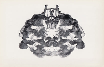 1958 HOLTZMAN INKBLOT TEST Card - Inkblot Test Print - Psychology Wall Art - Psychiatry Wall Art - Inkblot Wall Art - 8.5 x 5.5 Inches
