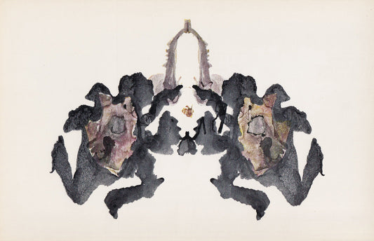 1958 HOLTZMAN INKBLOT TEST Card - Inkblot Test Print - Psychology Wall Art - Psychiatry Wall Art - Inkblot Wall Art - 8.5 x 5.5 Inches