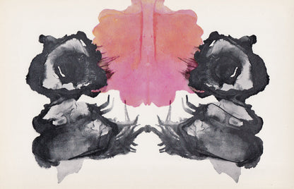 1958 HOLTZMAN INKBLOT TEST Card - Inkblot Test Print - Psychology Wall Art - Psychiatry Wall Art - Inkblot Wall Art - 8.5 x 5.5 Inches
