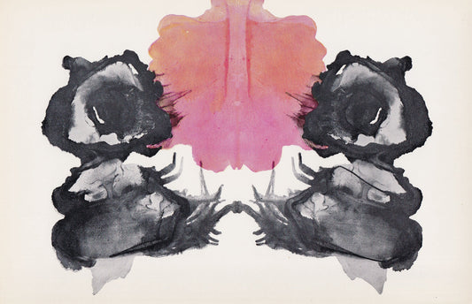 1958 HOLTZMAN INKBLOT TEST Card - Inkblot Test Print - Psychology Wall Art - Psychiatry Wall Art - Inkblot Wall Art - 8.5 x 5.5 Inches