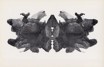 1958 HOLTZMAN INKBLOT TEST Card - Inkblot Test Print - Psychology Wall Art - Psychiatry Wall Art - Inkblot Wall Art - 8.5 x 5.5 Inches