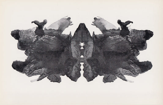 1958 HOLTZMAN INKBLOT TEST Card - Inkblot Test Print - Psychology Wall Art - Psychiatry Wall Art - Inkblot Wall Art - 8.5 x 5.5 Inches