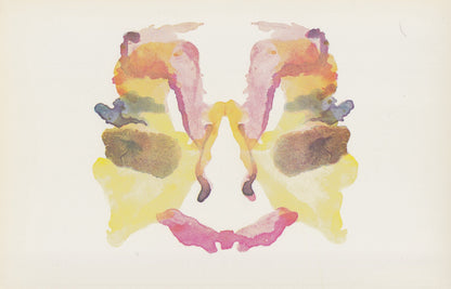 1958 HOLTZMAN INKBLOT TEST Card - Inkblot Test Print - Psychology Wall Art - Psychiatry Wall Art - Inkblot Wall Art - 8.5 x 5.5 Inches