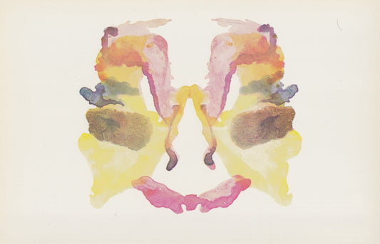 1958 HOLTZMAN INKBLOT TEST Card - Inkblot Test Print - Psychology Wall Art - Psychiatry Wall Art - Inkblot Wall Art - 8.5 x 5.5 Inches