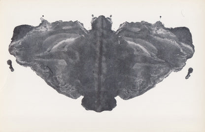 1958 HOLTZMAN INKBLOT TEST Card - Inkblot Test Print - Psychology Wall Art - Psychiatry Wall Art - Inkblot Wall Art - 8.5 x 5.5 Inches