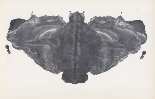 1958 HOLTZMAN INKBLOT TEST Card - Inkblot Test Print - Psychology Wall Art - Psychiatry Wall Art - Inkblot Wall Art - 8.5 x 5.5 Inches