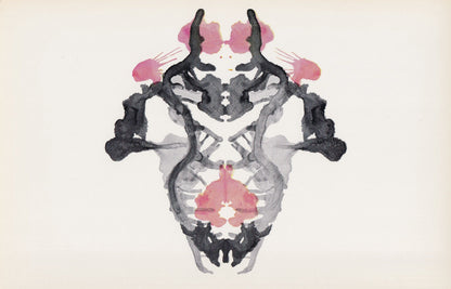 1958 HOLTZMAN INKBLOT TEST Card - Inkblot Test Print - Psychology Wall Art - Psychiatry Wall Art - Inkblot Wall Art - 8.5 x 5.5 Inches