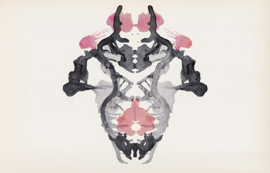 1958 HOLTZMAN INKBLOT TEST Card - Inkblot Test Print - Psychology Wall Art - Psychiatry Wall Art - Inkblot Wall Art - 8.5 x 5.5 Inches