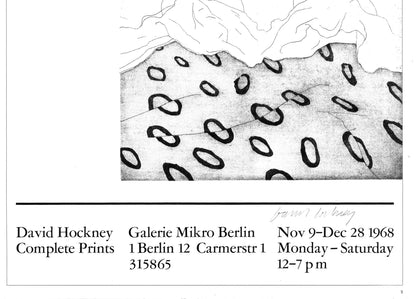 Vintage 1987 DAVID HOCKNEY Print - "Two Boys Aged 23 or 24", Exhibition Poster - Hockney Wall Art - Hockney Poster - 10.25 x 