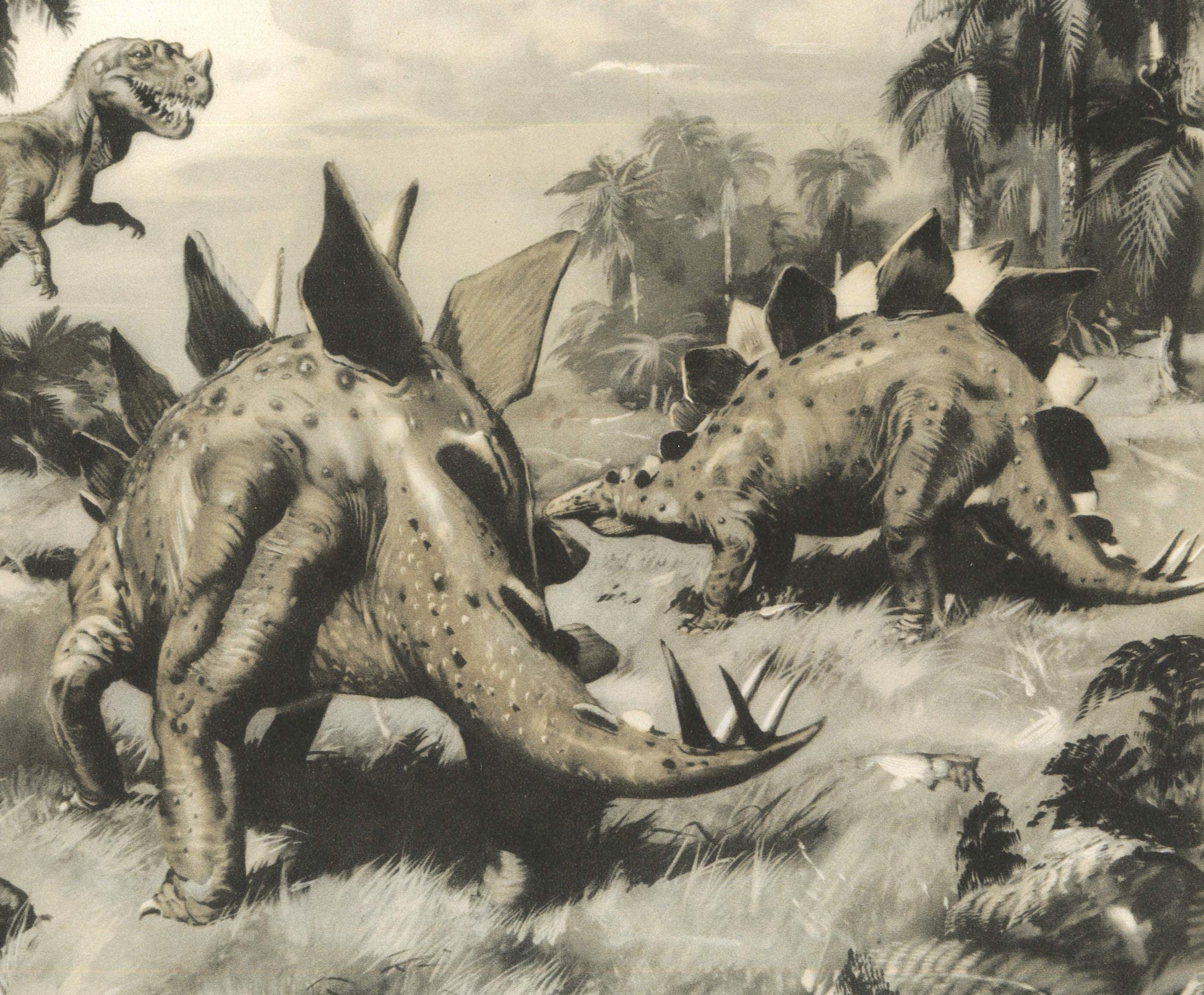 1960 STEGOSAURUS DINOSAUR Print - Prehistoric Animals Print - Paleoart - Dinosaur Decoration - 63 Years Old - 13.5 x 9.75 Inches