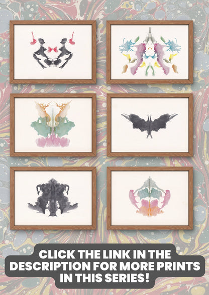 1948 RORSCHACH INKBLOT TEST Card - Inkblot Test Print - Psychology Wall Art - Psychiatry Wall Art - Inkblot Wall Art - 9.5 x 6.7 Inches
