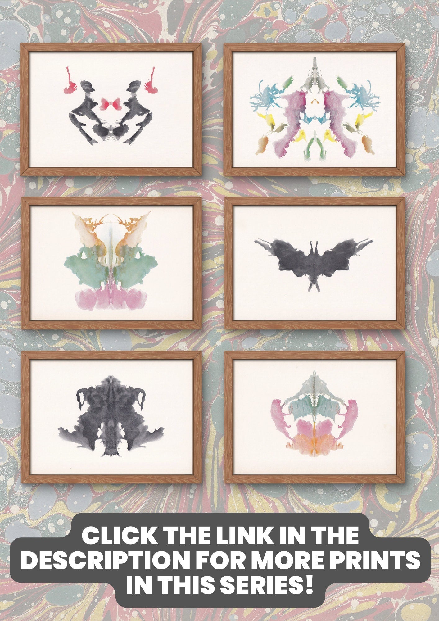 1948 RORSCHACH INKBLOT TEST Card - Inkblot Test Print - Psychology Wall Art - Psychiatry Wall Art - Inkblot Wall Art - 9.5 x 6.7 Inches