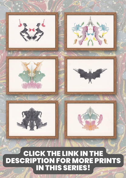 1948 RORSCHACH INKBLOT TEST Card - Inkblot Test Print - Psychology Wall Art - Psychiatry Wall Art - Inkblot Wall Art - 9.5 x 6.7 Inches
