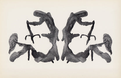 1958 HOLTZMAN INKBLOT TEST Card - Inkblot Test Print - Psychology Wall Art - Psychiatry Wall Art - Inkblot Wall Art - 8.5 x 5.5 Inches