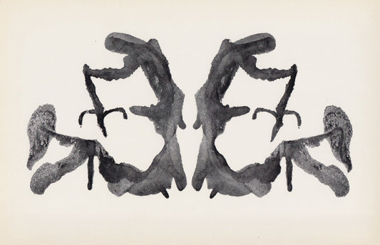 1958 HOLTZMAN INKBLOT TEST Card - Inkblot Test Print - Psychology Wall Art - Psychiatry Wall Art - Inkblot Wall Art - 8.5 x 5.5 Inches