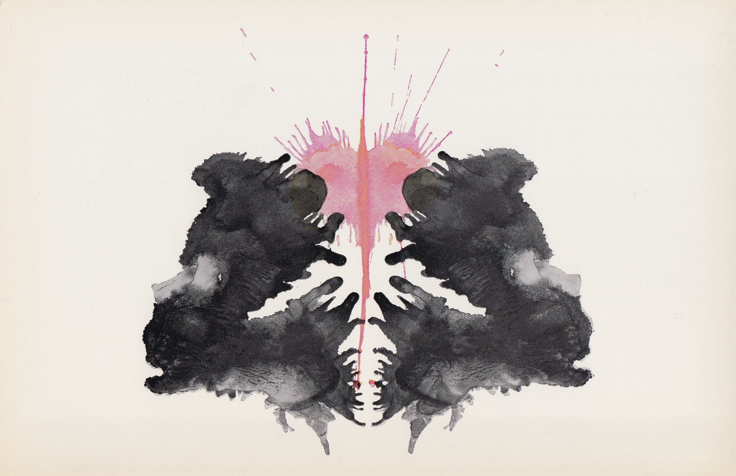 1958 HOLTZMAN INKBLOT TEST Card - Inkblot Test Print - Psychology Wall Art - Psychiatry Wall Art - Inkblot Wall Art - 8.5 x 5.5 Inches