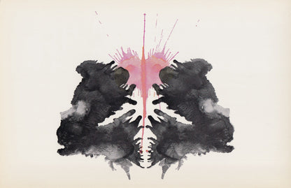 1958 HOLTZMAN INKBLOT TEST Card - Inkblot Test Print - Psychology Wall Art - Psychiatry Wall Art - Inkblot Wall Art - 8.5 x 5.5 Inches