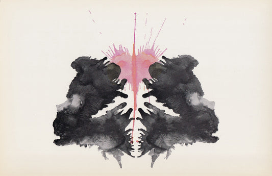 1958 HOLTZMAN INKBLOT TEST Card - Inkblot Test Print - Psychology Wall Art - Psychiatry Wall Art - Inkblot Wall Art - 8.5 x 5.5 Inches