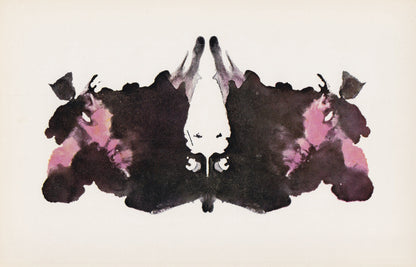 1958 HOLTZMAN INKBLOT TEST Card - Inkblot Test Print - Psychology Wall Art - Psychiatry Wall Art - Inkblot Wall Art - 8.5 x 5.5 Inches