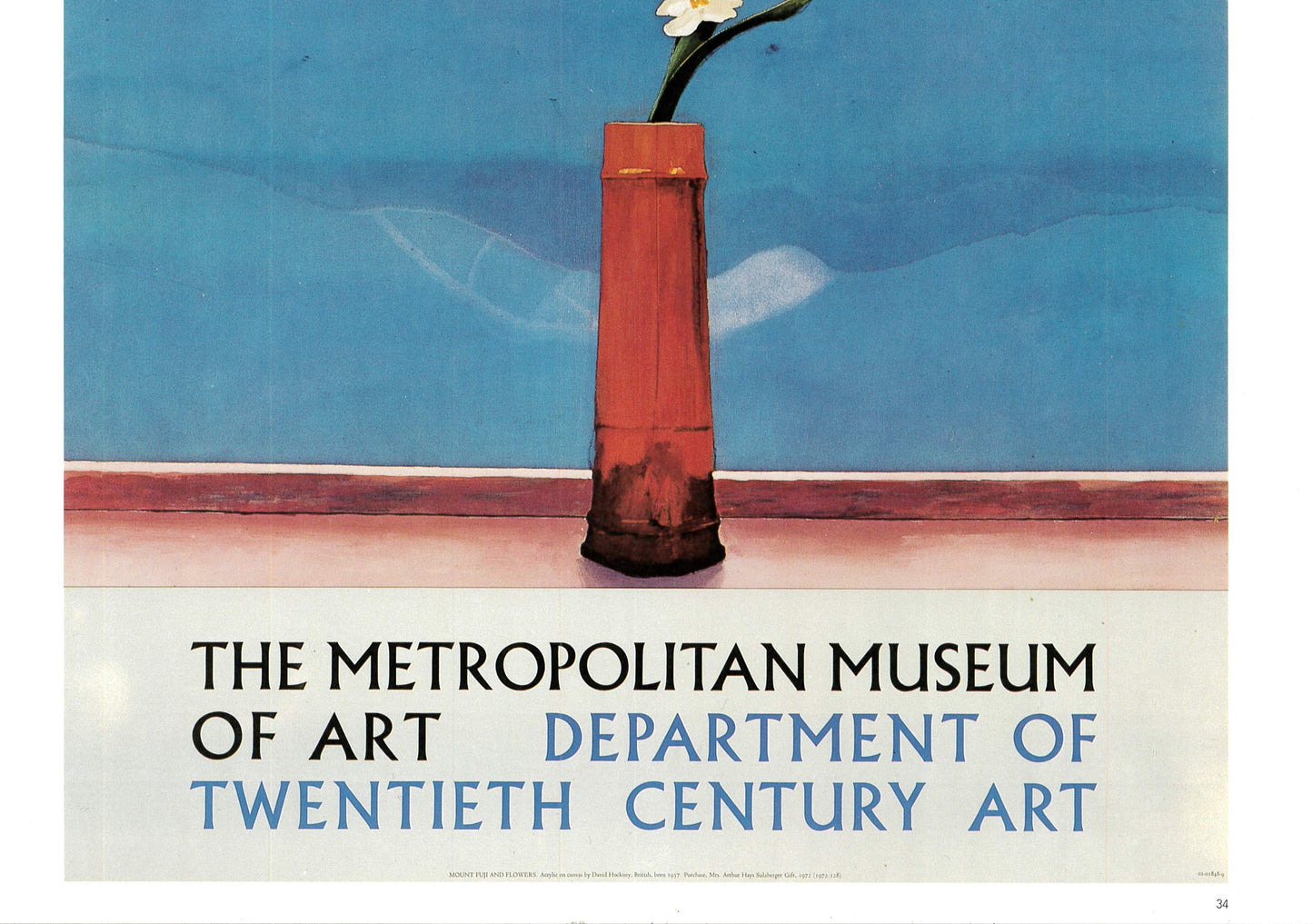 Vintage 1987 DAVID HOCKNEY Print - The Metropolitan Museum, Exhibition Poster - Hockney Wall Art - Hockney Poster - 10.25 x 14 Inches