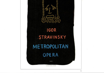 Vintage 1987 DAVID HOCKNEY Print - Igor Stravinsky Poster, Exhibition Poster - Hockney Wall Art - Hockney Poster - 10.25 x 14