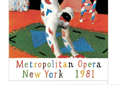 Vintage 1987 DAVID HOCKNEY Print - Metropolitan Opera 1981, Exhibition Poster - Hockney Wall Art - 10.25 x 14 Inches