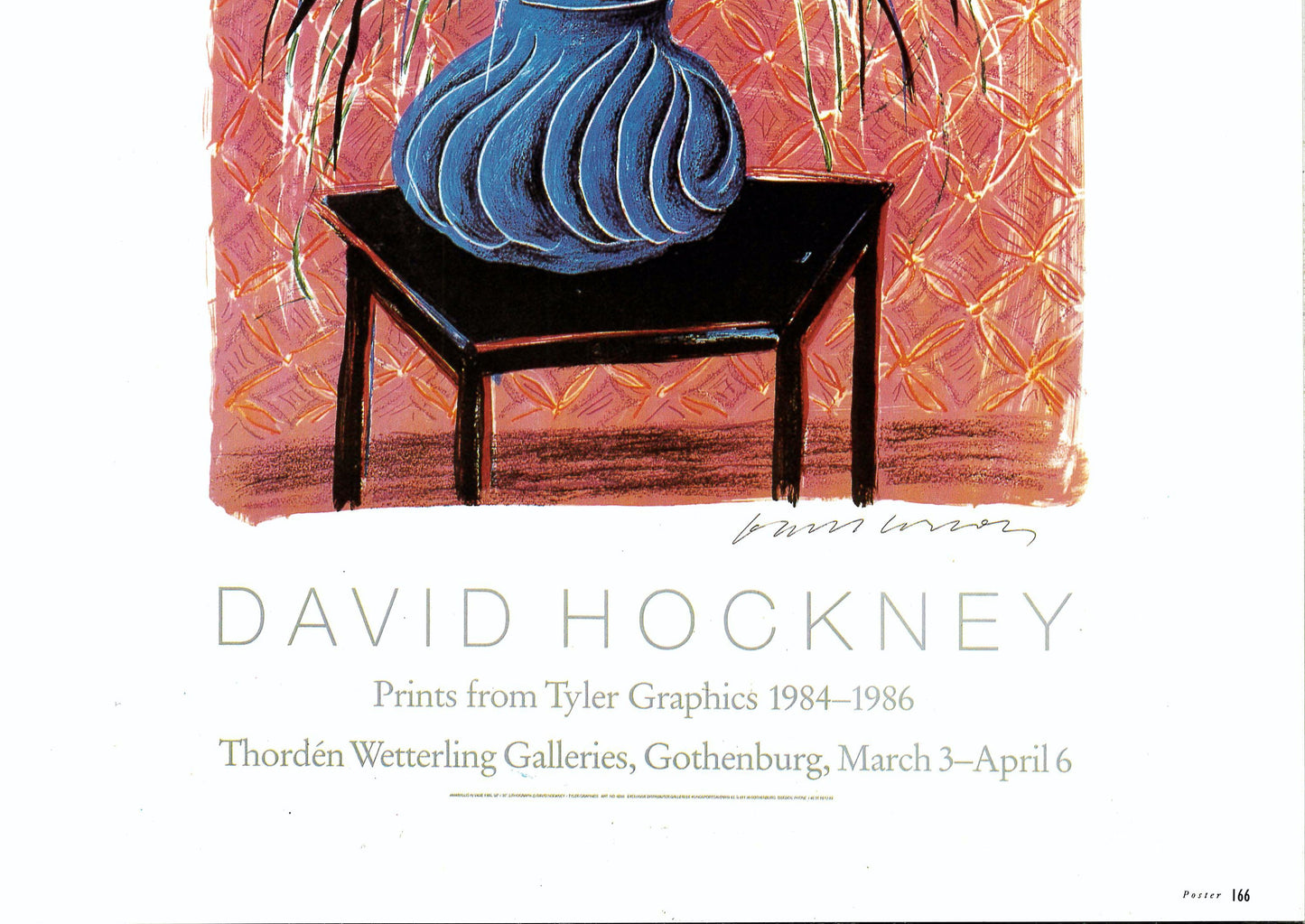 Vintage 1994 DAVID HOCKNEY Print - "Amaryllis in Vase", Exhibition Poster - Hockney Art - Hockney Poster - 10.25 x 14 Inches