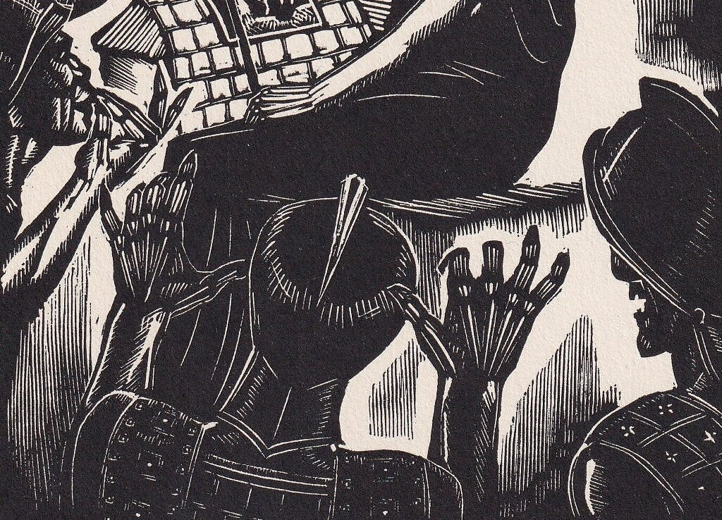 1930 JAMES REID Wood Engraving - 'Jesus Mocked by Roman Soldiers' - Bible Wood Engraving - Bible Art - Christian Art - 6 x 9.