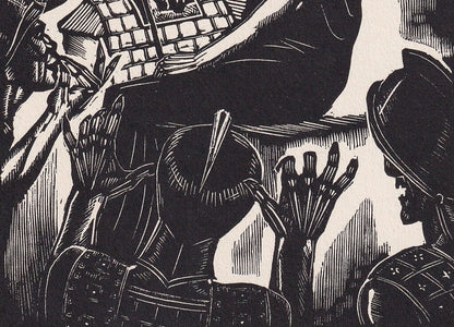 1930 JAMES REID Wood Engraving - 'Jesus Mocked by Roman Soldiers' - Bible Wood Engraving - Bible Art - Christian Art - 6 x 9.