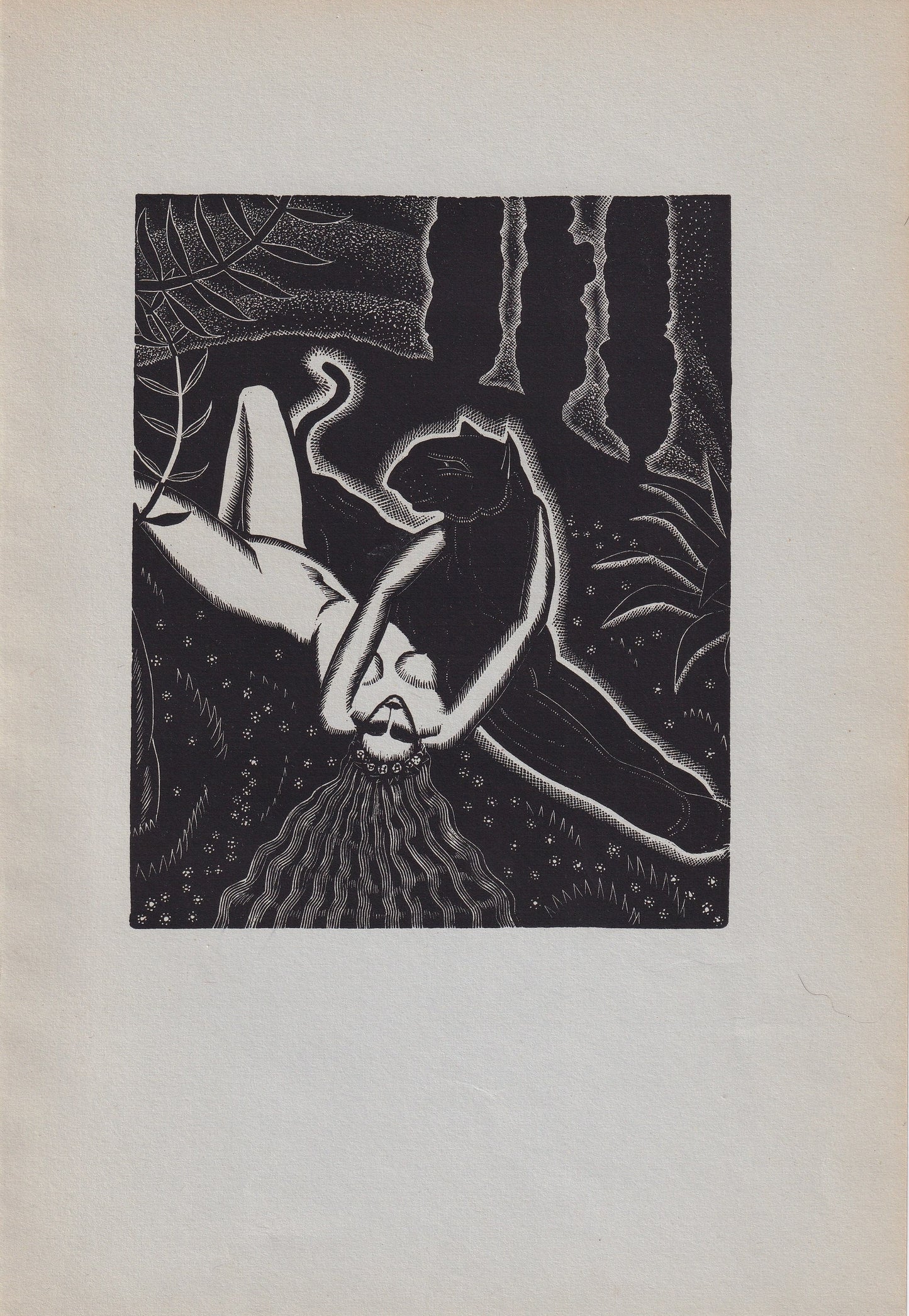 1931 JAMES REID Print - Nude Wall Art - Wood Engraving Nude - Naked Body Print - Song of Songs - Original Antique Print - 7 x 10 Inches