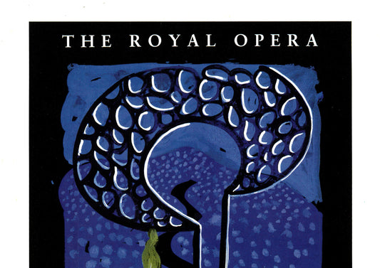 Vintage 1994 DAVID HOCKNEY Print - "Die Frau Ohne Schatten", Royal Opera House - Exhibition Poster - Hockney Poster - 10.25 x