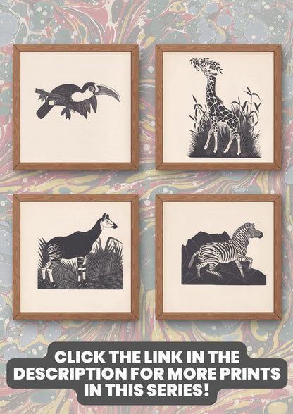 1929 AARDVARK Print Wood Engraving - Aardvark Wall Art - Zoology Print - Wildlife - Antique Animal Print - 94 Years Old - 8 x 7.25 Inches