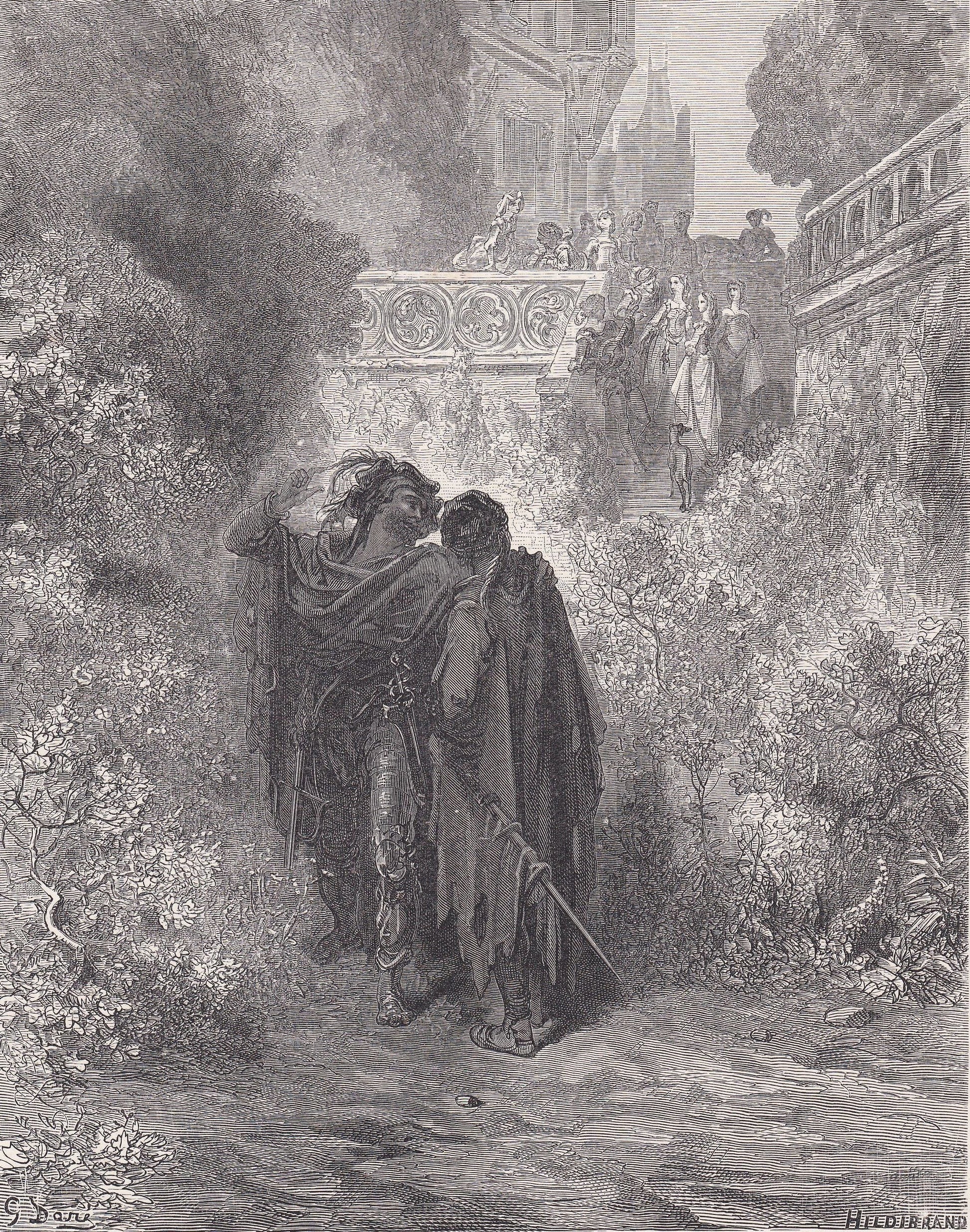 1870 GUSTAVE DORE Print - "The Fox and the Grapes" - Dore Wall Art - Antique Dore Engraving - 8.5 x 12.2 Inches