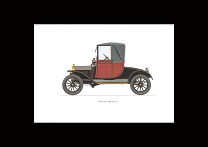1960s LARGE CLASSIC CAR Print - Ford Model T, 1913 - Classic Car Wall Art - Motor History - Car Lover Gift - Garage Art - 15.5 x 11.7 Inches