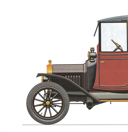 1960s LARGE CLASSIC CAR Print - Ford Model T, 1913 - Classic Car Wall Art - Motor History - Car Lover Gift - Garage Art - 15.5 x 11.7 Inches