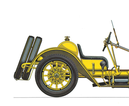 1960s LARGE CLASSIC CAR Print - Mercer, 1913 - Classic Car Wall Art - Motor History - Car Lover Gift - Nursery Art - 15.5 x 11.7 Inches