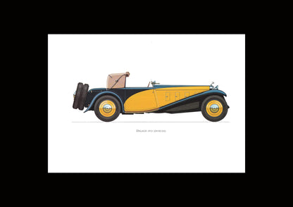 1960s LARGE CLASSIC CAR Print - Delage, 1933 - Classic Car Wall Art - Motor History - Car Lover Gift - Nursery Art - 15.5 x 11.7 Inches