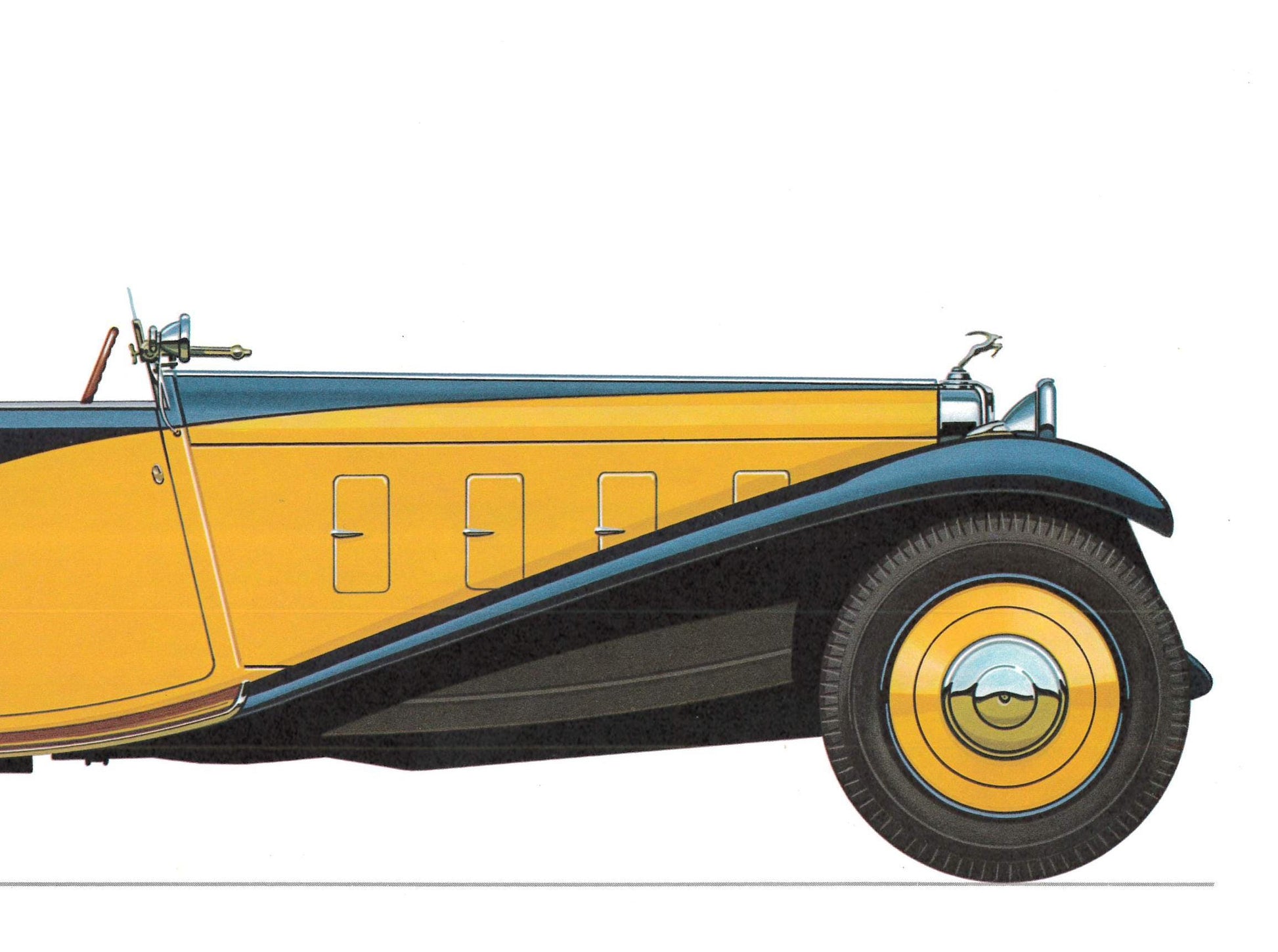 1960s LARGE CLASSIC CAR Print - Delage, 1933 - Classic Car Wall Art - Motor History - Car Lover Gift - Nursery Art - 15.5 x 11.7 Inches