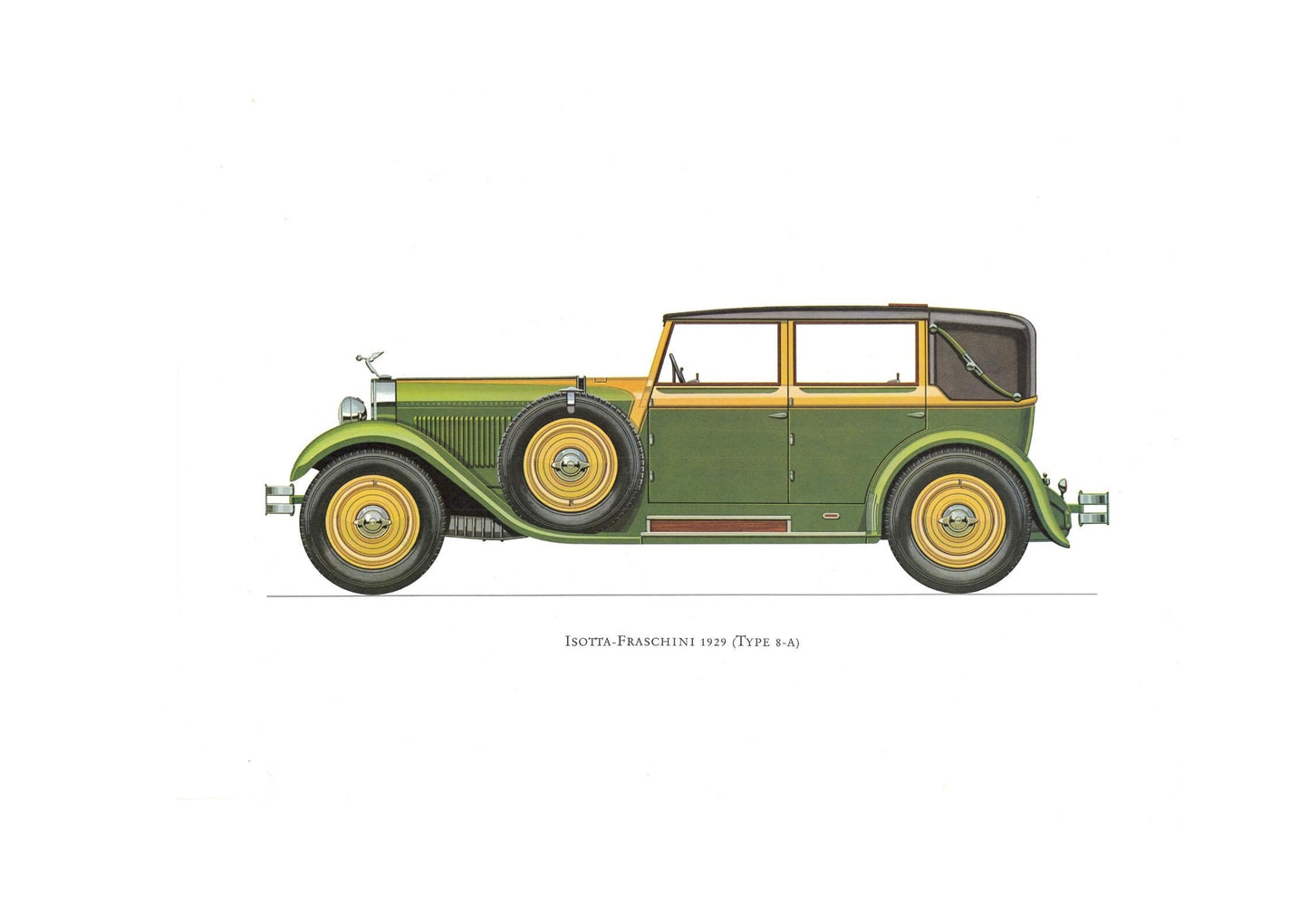 1960s LARGE CLASSIC CAR Print - Isotta-Fraschini 1929 - Classic Car Wall Art - Motor History - Car Gift - 15.5 x 11.7 Inches