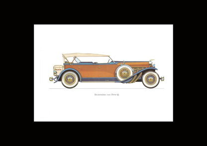 1960s LARGE CLASSIC CAR Print - Dusenberg, 1929 - Classic Car Wall Art - Motor History - Car Gift - Nursery Art - 15.5 x 11.7 Inches