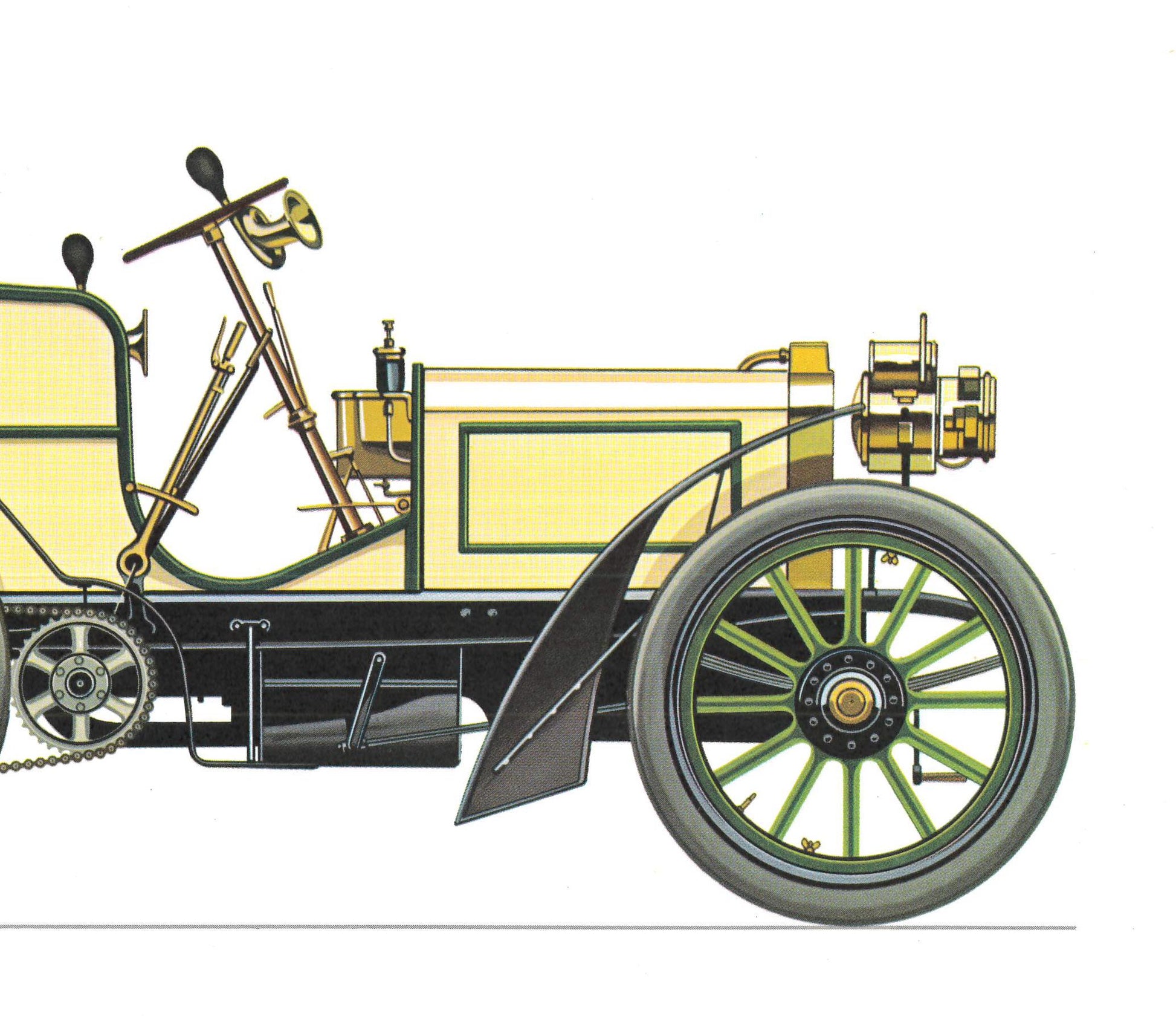 1960s LARGE CLASSIC CAR Print - Mercedes 1900 - Classic Car Wall Art - Motor History - Car Gift - 15.5 x 11.7 Inches