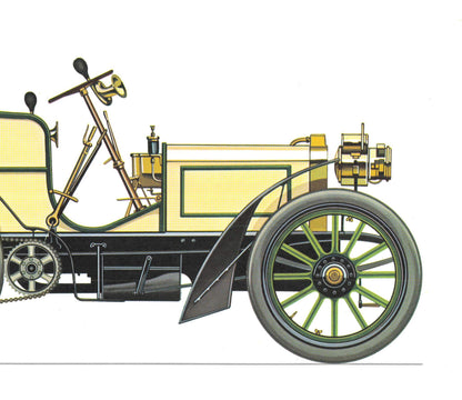 1960s LARGE CLASSIC CAR Print - Mercedes 1900 - Classic Car Wall Art - Motor History - Car Gift - 15.5 x 11.7 Inches