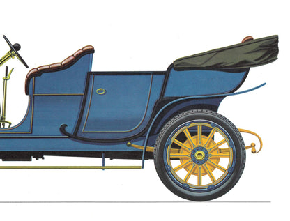 1960s LARGE CLASSIC CAR Print - Lancia 1909 - Classic Car Wall Art - Motor History - Car Gift - 15.5 x 11.7 Inches