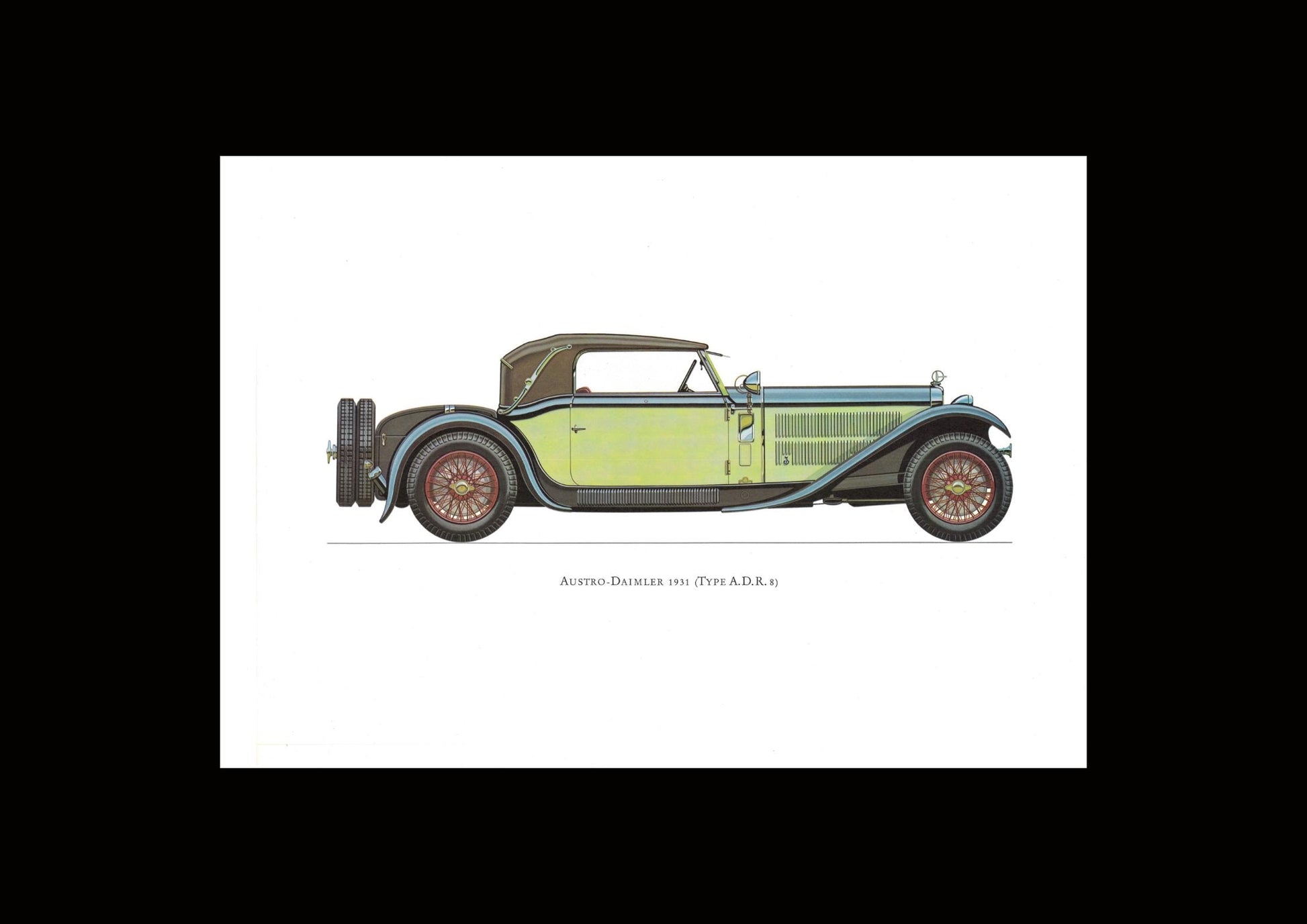 1960s LARGE CLASSIC CAR Print - Austro-Daimler 1931 - Classic Car Wall Art - Motor History - Car Gift - 15.5 x 11.7 Inches