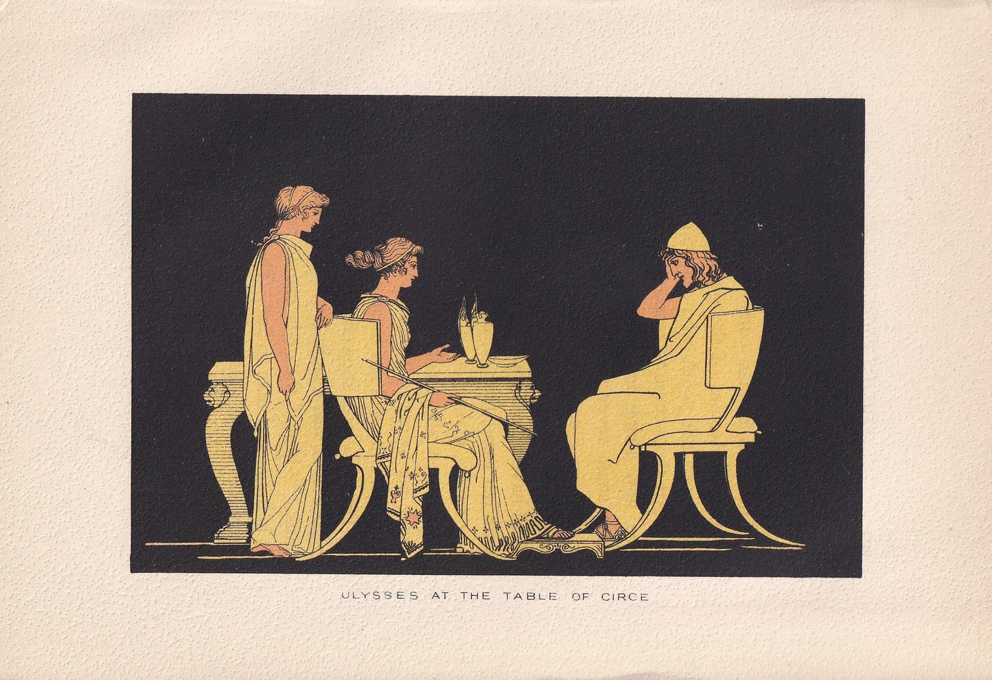 1880 ULYSSES & CIRCE Print - Greek Myths, Homer, the Odyssey Print - Mythology Wall Art - 7.5 x 5 Inches